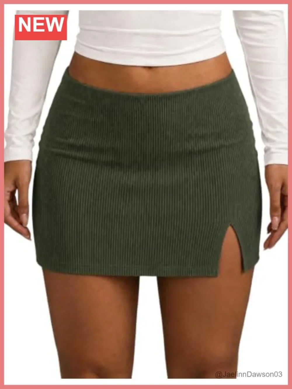 Low Rise Corduroy Mini Skort with Built-in Shorts for Women